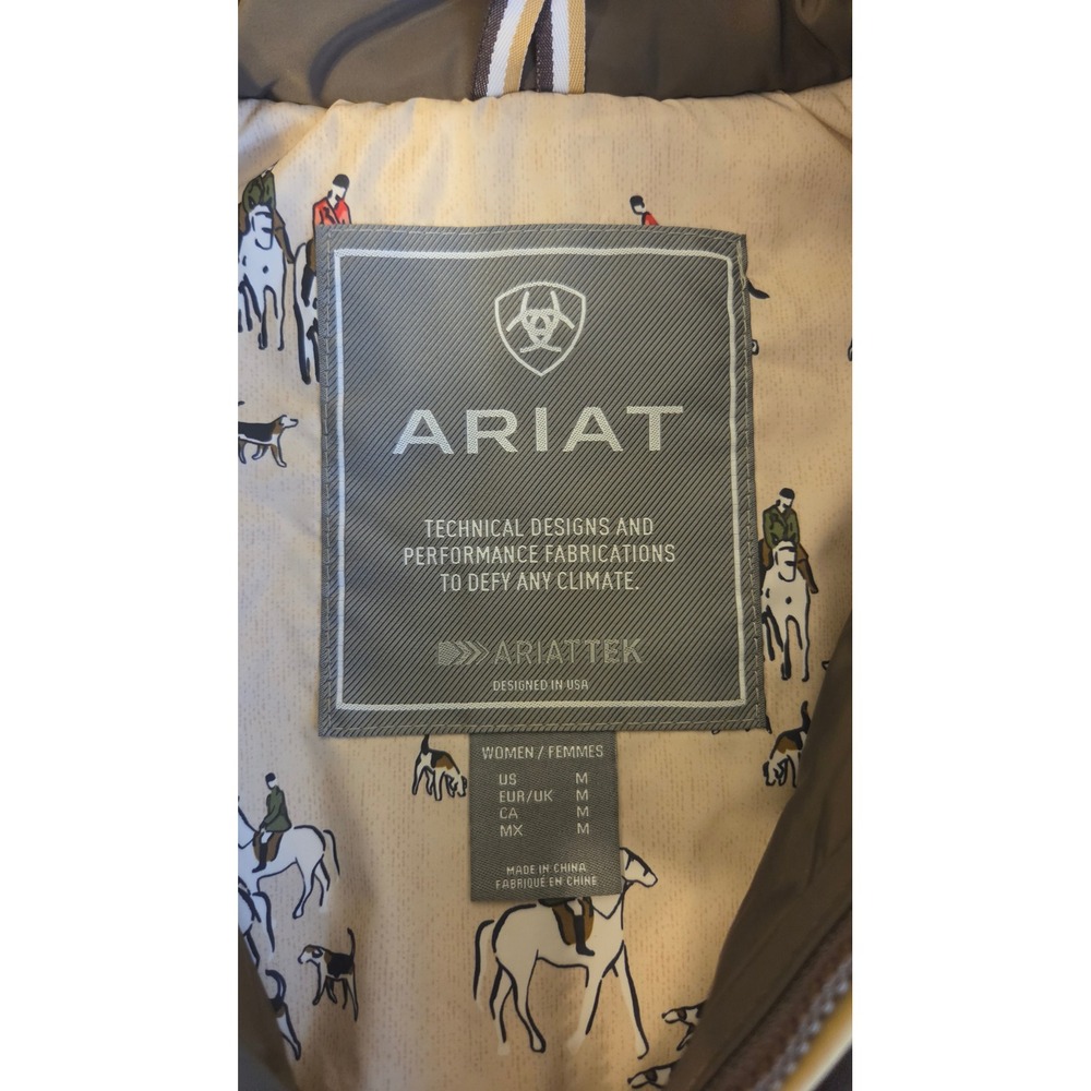 Ariat Ashley Insulated Vest Quilted Equestrian Fox Hunt Lining Womens Medium - Picture 5 of 10